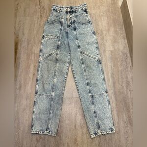 Isabel Marant High-Waisted Acid Wash Jeans